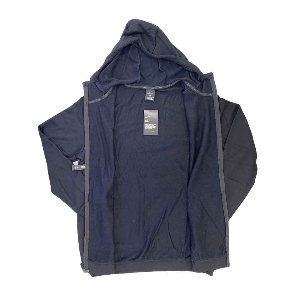Nike Dry Fit Full Zip Training Hoodie Black Large - Picture 2 of 4
